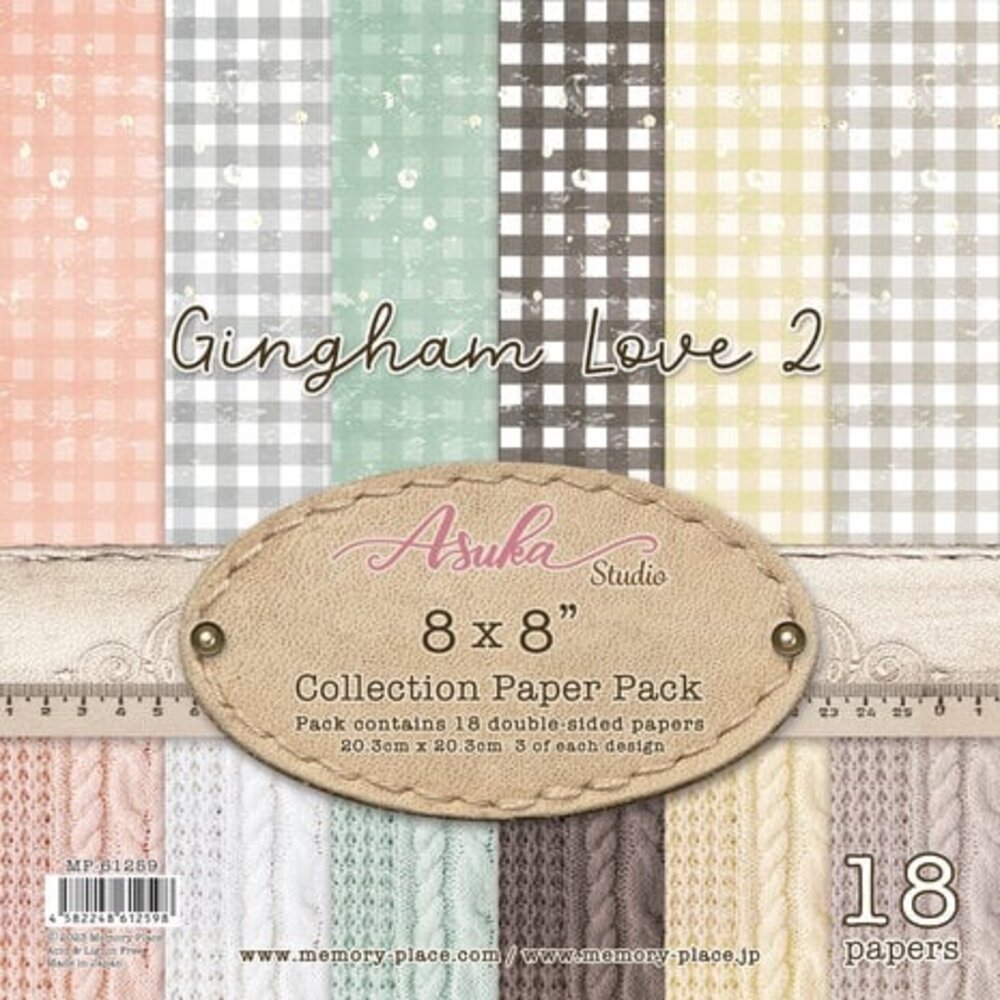 Memory Place Gingham Love 2 8x8 Inch Paper Pack (MP-61259) Memory Place Gingham Love 2 8x8 Inch Paper Pack (MP-61259)