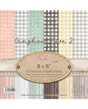 Memory Place Gingham Love 2 8x8 Inch Paper Pack (MP-61259) Memory Place Gingham Love 2 8x8 Inch Paper Pack (MP-61259)