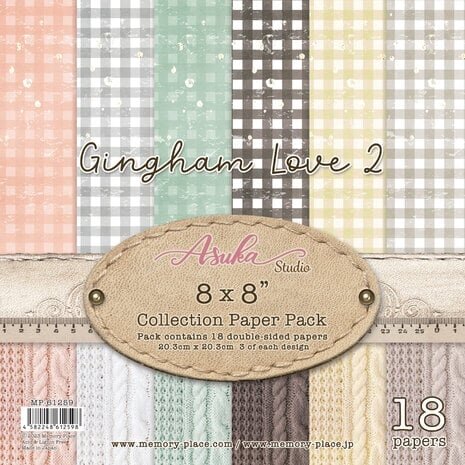 Memory Place Gingham Love 2 8x8 Inch Paper Pack (MP-61259) Memory Place Gingham Love 2 8x8 Inch Paper Pack (MP-61259)