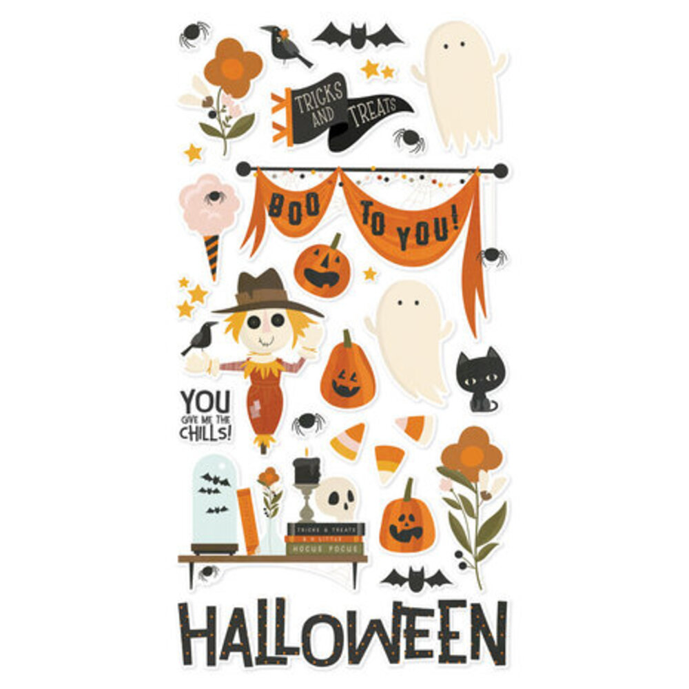 Simple Stories FaBOOlous Chipboard Stickers (20917)