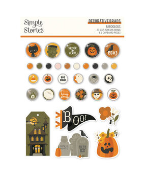 Simple Stories FaBOOlous Decorative Brads (20923) Simple Stories FaBOOlous Decorative Brads (20923)