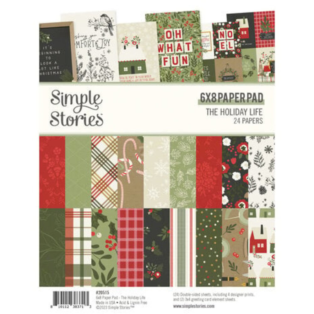 Simple Stories The Holiday Life 6x8 Inch Paper Pad (20515) Simple Stories The Holiday Life 6x8 Inch Paper Pad (20515)