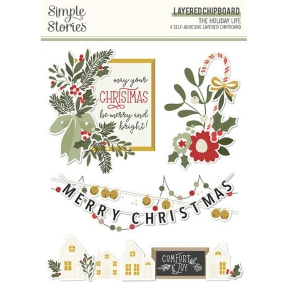 Simple Stories The Holiday Life Layered Chipboard (20523) Simple Stories The Holiday Life Layered Chipboard (20523)