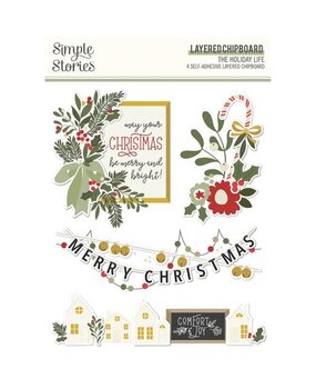 Simple Stories The Holiday Life Layered Chipboard (20523) Simple Stories The Holiday Life Layered Chipboard (20523)