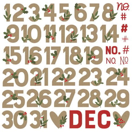 Simple Stories The Holiday Life Chipboard Numbers (20524) Simple Stories The Holiday Life Chipboard Numbers (20524)