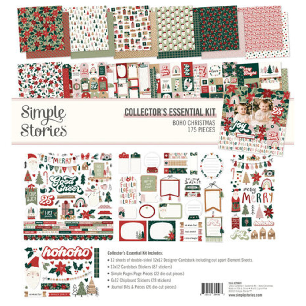 Simple Stories Boho Christmas 12x12 Inch Collector's Essential Kit (20601) Simple Stories Boho Christmas 12x12 Inch Collector's Essential Kit (20601)
