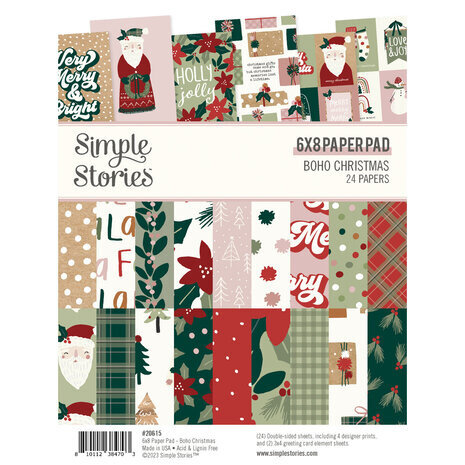 Simple Stories Boho Christmas 6x8 Inch Paper Pad (20615)