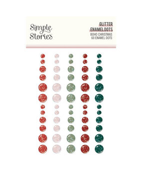 Simple Stories Boho Christmas Glitter Enamel Dots (20627) Simple Stories Boho Christmas Glitter Enamel Dots (20627)
