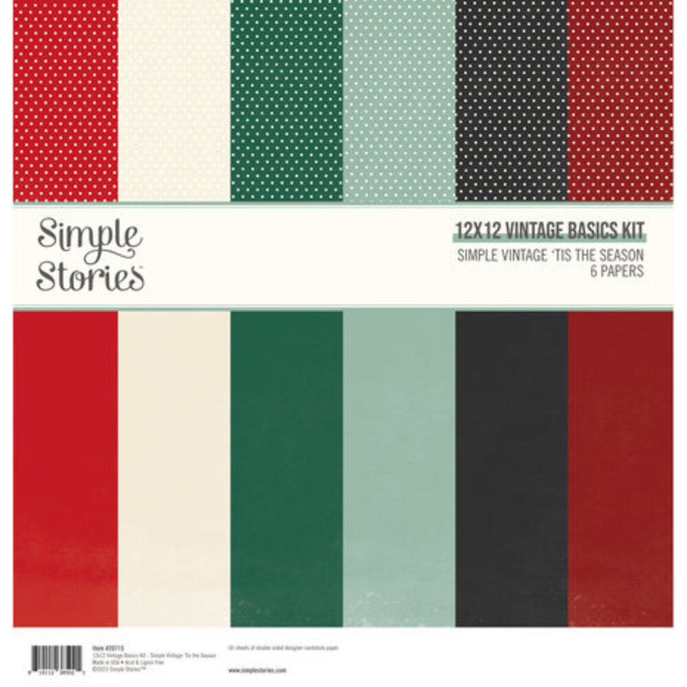 Simple Stories Simple Vintage 'Tis The Season 12x12 Inch Basics Kit (20715) Simple Stories Simple Vintage 'Tis The Season 12x12 Inch Basics Kit (20715)
