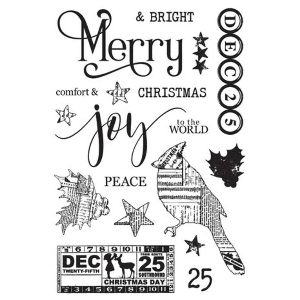 Simple Stories Simple Vintage 'Tis The Season Clear Stamps (20720) Simple Stories Simple Vintage 'Tis The Season Clear Stamps (20720)