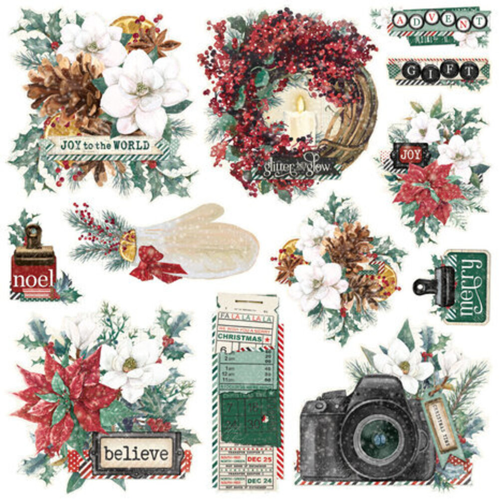 Simple Stories Simple Vintage 'Tis The Season Chipboard Clusters (20727) Simple Stories Simple Vintage 'Tis The Season Chipboard Clusters (20727)