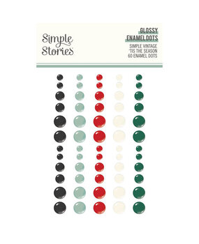Simple Stories Simple Vintage 'Tis The Season Glossy Enamel Dots (20732) Simple Stories Simple Vintage 'Tis The Season Glossy Enamel Dots (20732)