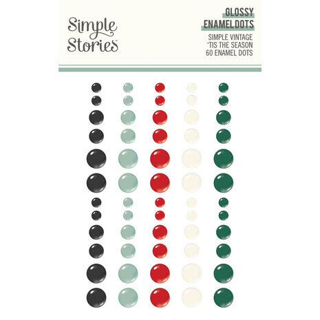 Simple Stories Simple Vintage 'Tis The Season Glossy Enamel Dots (20732) Simple Stories Simple Vintage 'Tis The Season Glossy Enamel Dots (20732)