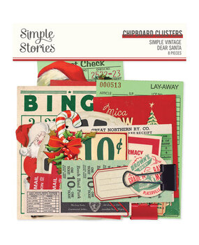 Simple Stories Simple Vintage Dear Santa Chipboard Clusters (20828) Simple Stories Simple Vintage Dear Santa Chipboard Clusters (20828)