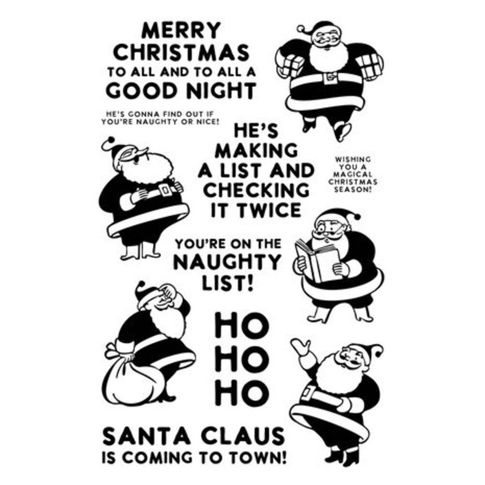 Simon Hurley Create Silly Santas Clear Stamps (HUR84419)
