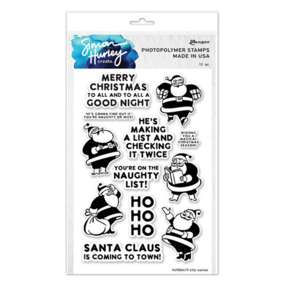 Simon Hurley Create Silly Santas Clear Stamps (HUR84419)
