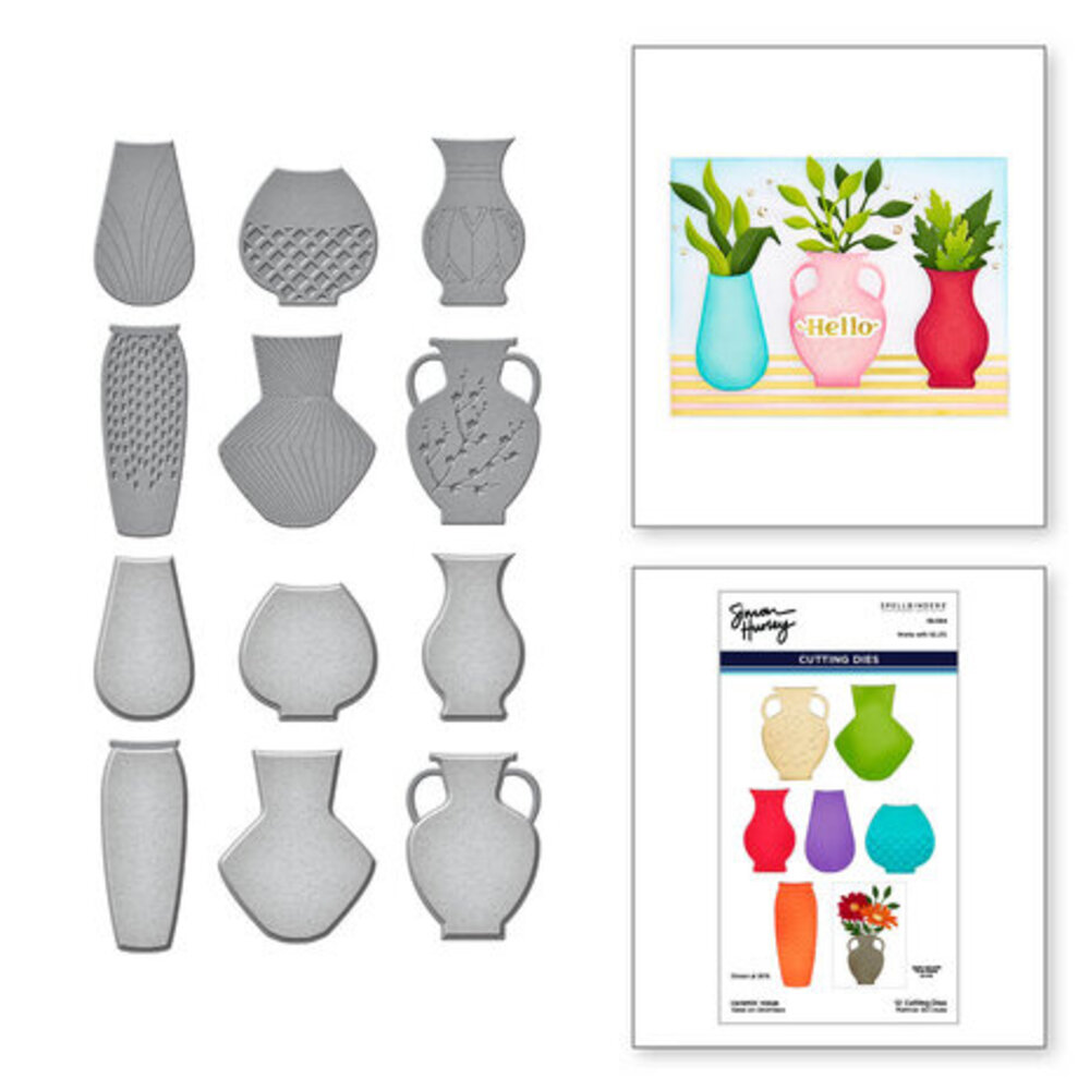 Spellbinders Floral Stems and Ceramic Vases Die Bundle (BD-0761)
