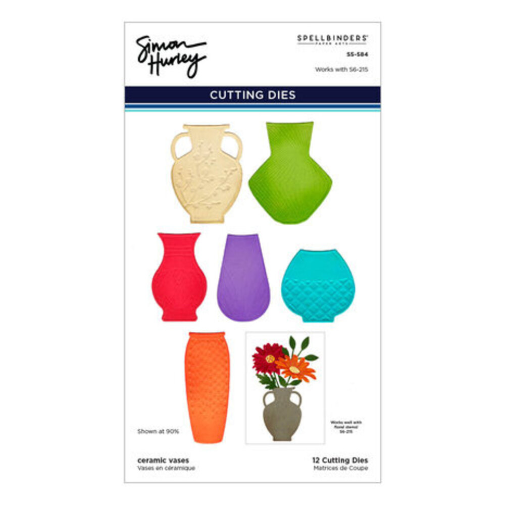 Spellbinders Floral Stems and Ceramic Vases Die Bundle (BD-0761)