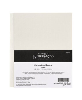 Spellbinders BetterPress Cotton Card Panels 8.5 x 11 Inch Pebble (BPC-010) Spellbinders BetterPress Cotton Card Panels 8.5 x 11 Inch Pebble (BPC-010)