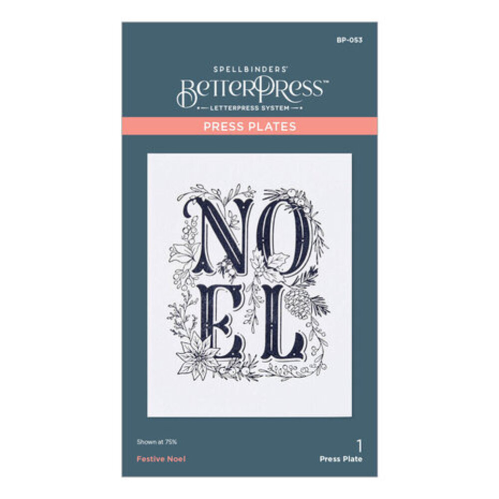 Spellbinders Festive Noel Press Plate (BP-053)