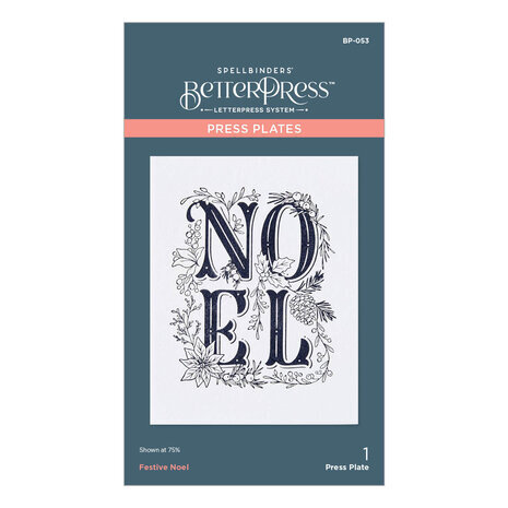 Spellbinders Festive Noel Press Plate (BP-053)