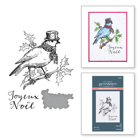 Spellbinders Joyeux Noel Press Plate & Die Set (BP-055) Spellbinders Joyeux Noel Press Plate & Die Set (BP-055)