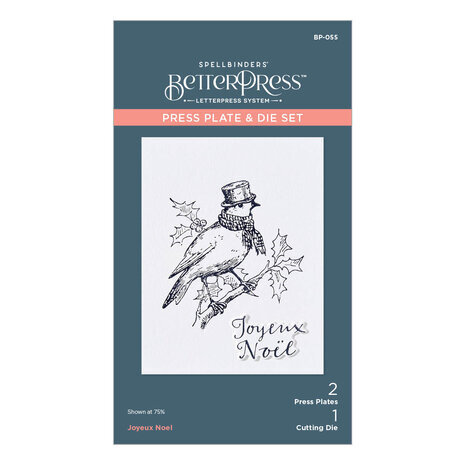 Spellbinders Joyeux Noel Press Plate & Die Set (BP-055) Spellbinders Joyeux Noel Press Plate & Die Set (BP-055)