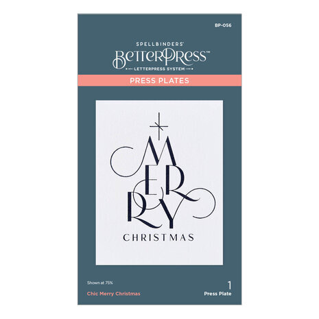 Spellbinders Chic Merry Christmas Press Plate (BP-056) Spellbinders Chic Merry Christmas Press Plate (BP-056)