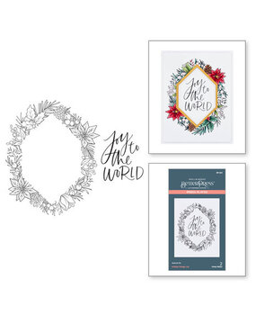 Spellbinders Holiday Foliage Joy Press Plate (BP-063)