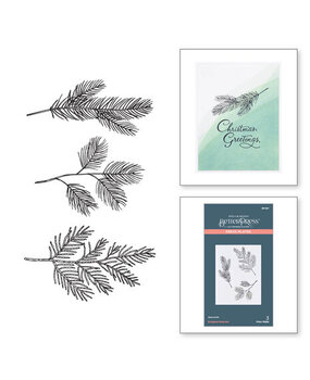 Spellbinders Evergreen Branches Press Plate (BP-067)