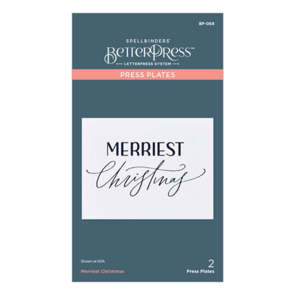 Spellbinders Merriest Christmas Press Plate (BP-068) Spellbinders Merriest Christmas Press Plate (BP-068)