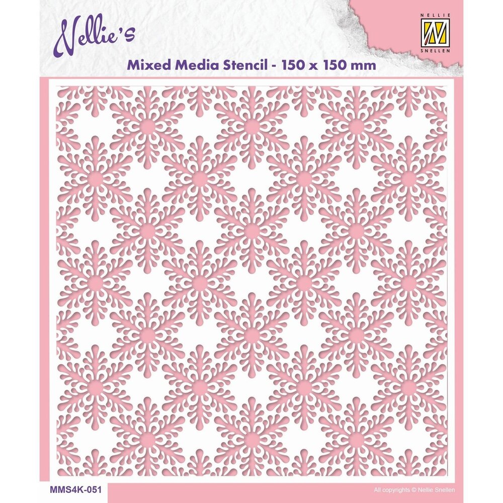 Nellie Snellen Snowflakes Masking Stencil (MMS4K-051) Nellie Snellen Snowflakes Masking Stencil (MMS4K-051)