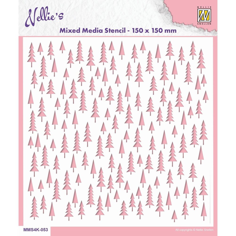 Nellie Snellen Christmas Trees Masking Stencil (MMS4K-053) Nellie Snellen Christmas Trees Masking Stencil (MMS4K-053)