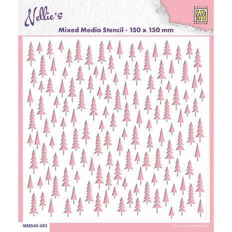 Nellie Snellen Christmas Trees Masking Stencil (MMS4K-053) Nellie Snellen Christmas Trees Masking Stencil (MMS4K-053)