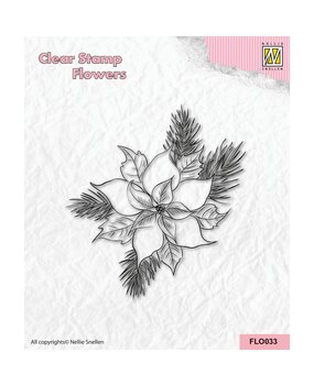 Nellie Snellen Clear Stamp Poinsetta (FLO033) Nellie Snellen Clear Stamp Poinsetta (FLO033)