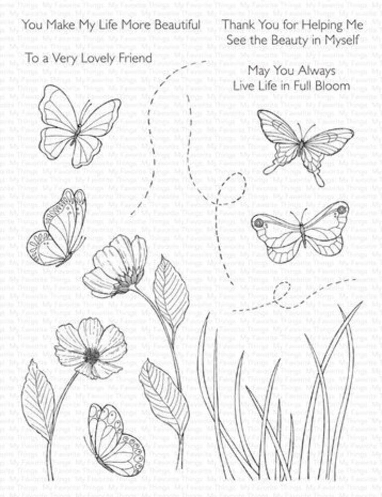 My Favorite Things Butterflies and Blooms Clear Stamps (SY-61)