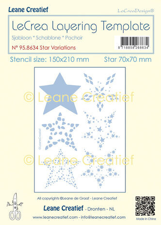 Leane Creatief Masking Stencil Star Variations (95.8634) Leane Creatief Masking Stencil Star Variations (95.8634)