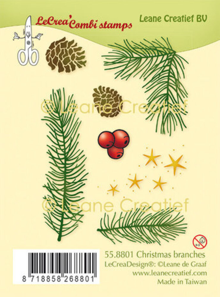 Leane Creatief Christmas Branches Clear Stamps (55.8801) Leane Creatief Christmas Branches Clear Stamps (55.8801)