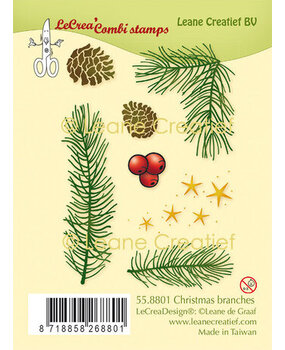 Leane Creatief Christmas Branches Clear Stamps (55.8801) Leane Creatief Christmas Branches Clear Stamps (55.8801)