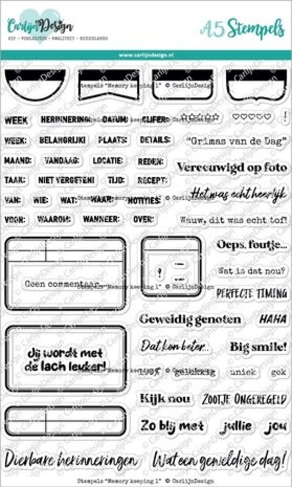 Carlijn Design Stempels A5 Memory Keeping 1 (CDST-0108) Carlijn Design Stempels A5 Memory Keeping 1 (CDST-0108)