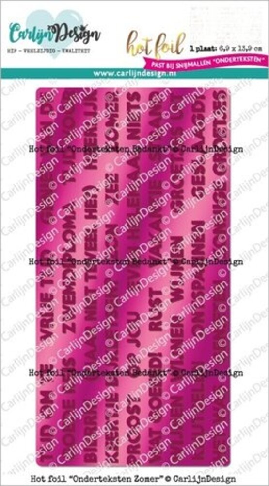 Carlijn Design Hot Foil Onderteksten Zomer (CDHF-0037) Carlijn Design Hot Foil Onderteksten Zomer (CDHF-0037)