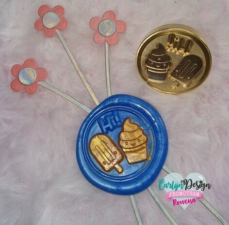 Carlijn Design Wax Seal Stamper 1 Inch Popsicle Smiles (CDWX-0038) Carlijn Design Wax Seal Stamper 1 Inch Popsicle Smiles (CDWX-0038)