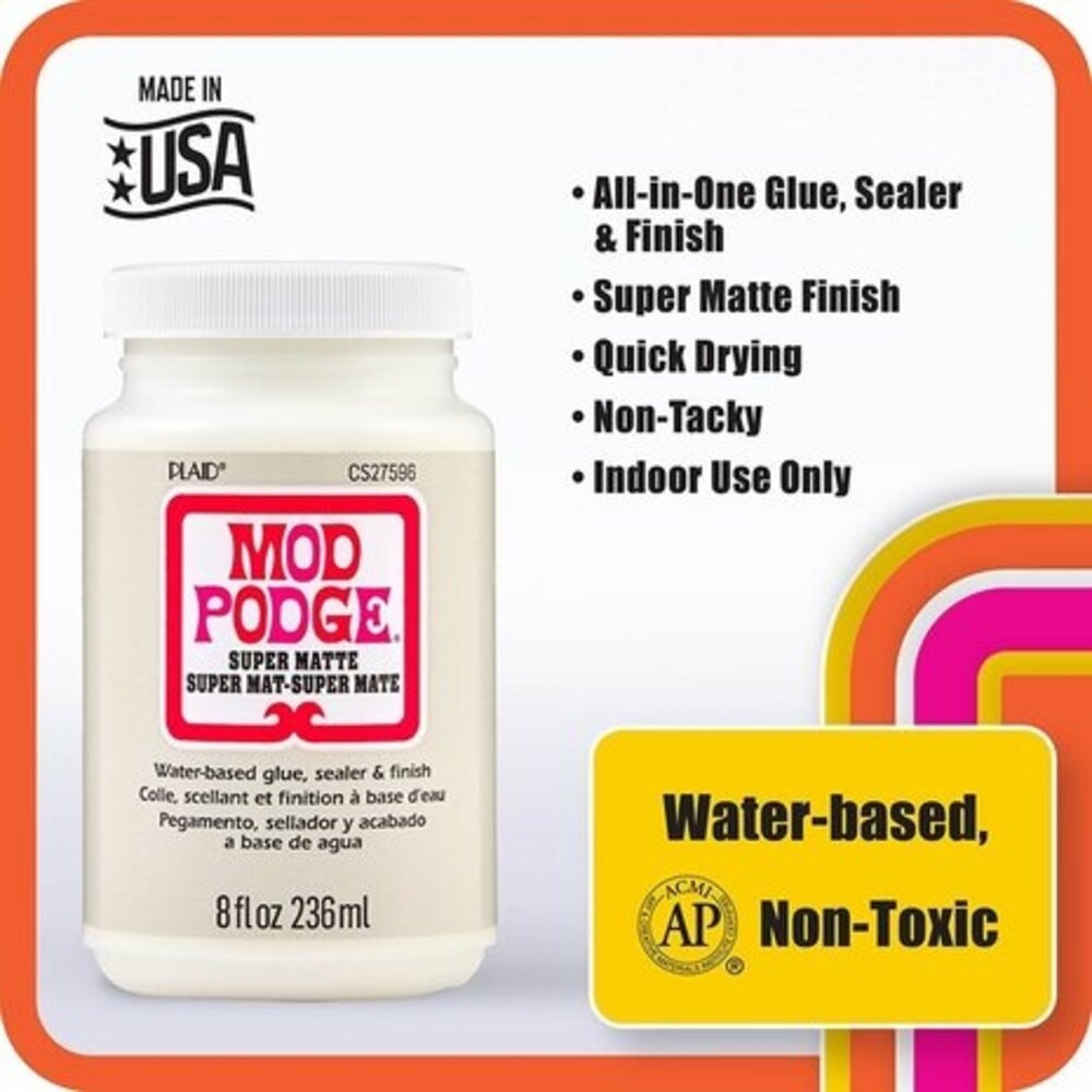 Mod Podge Super Matte Sealer Glue & Finish 236ml (CS27596) Mod Podge Super Matte Sealer Glue & Finish 236ml (CS27596)