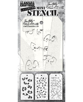 Stampers Anonymous Tim Holtz Mini Layering Stencil Set 56 (THMST056)