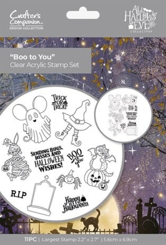 Crafter's Companion All Hallows Eve Clear Stamps Boo to You (DES-AHE-CA-ST-BTYO) Crafter's Companion All Hallows Eve Clear Stamps Boo to You (DES-AHE-CA-ST-BTYO)