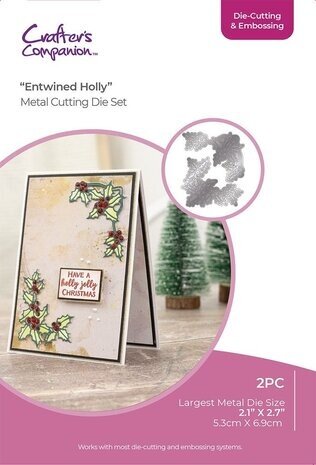Crafter's Companion Christmas Corner Die Entwined Holly (CC-DCE-MD-ENTH) Crafter's Companion Christmas Corner Die Entwined Holly (CC-DCE-MD-ENTH)
