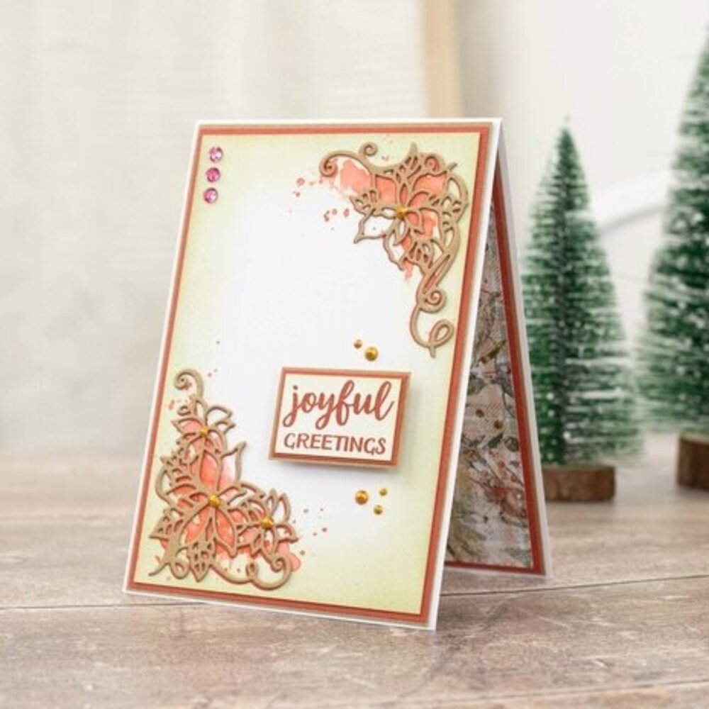 Crafter's Companion Christmas Corner Die Poinsettia Splendor (CC-DCE-MD-POSP) Crafter's Companion Christmas Corner Die Poinsettia Splendor (CC-DCE-MD-POSP)