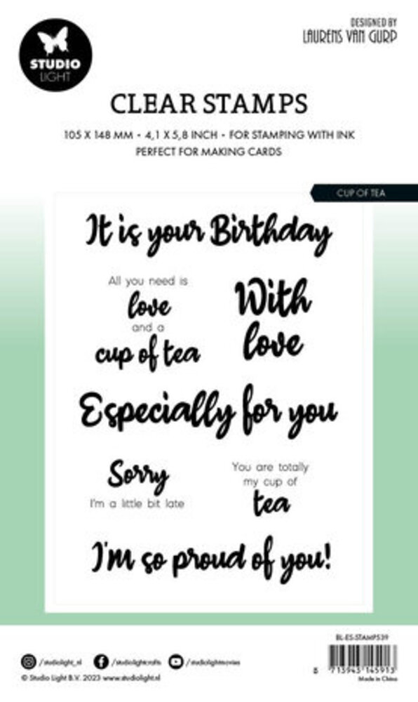 Studio Light Essentials Clear Stamp Cup of Tea (BL-ES-STAMP539)