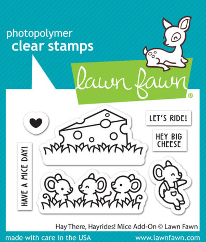 Lawn Fawn Hay There, Hayrides! Mice Add-On Clear Stamps (LF3215)