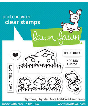 Lawn Fawn Hay There, Hayrides! Mice Add-On Clear Stamps (LF3215)